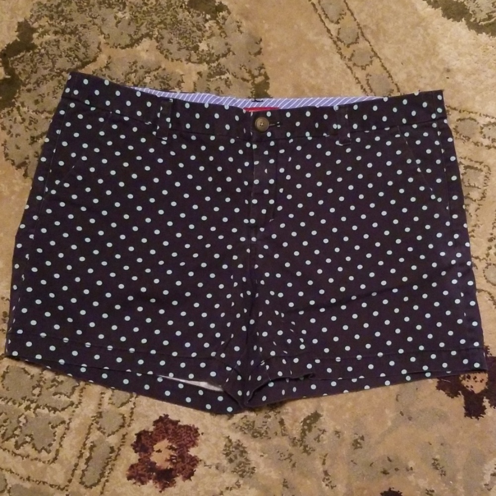 Merona Navy Blue Polka Dot Shorts 14